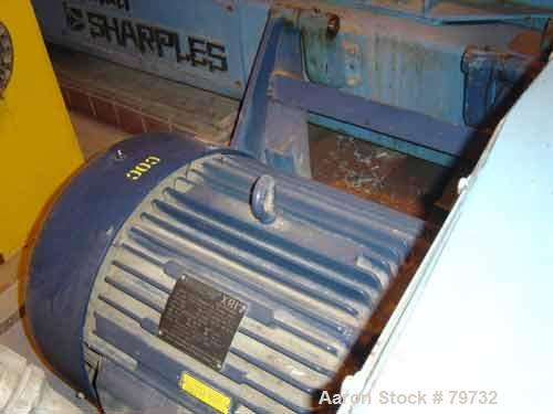 USED: Sharples P-5400 Super-D-Canter centrifuge, 316 stainless steelconstruction on product contact areas, 8.5" single lead conveyor withsintered tungsten carbide wear protection tiles, large body co...