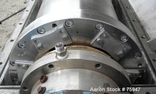 Used Sulzer Escher Wyss ZDC-30 Decanter Centrifuge, Type ZDC-30, Hastelloy S on product contact parts. Gas tight design. Casing No 2 purge seals with meter. 12.3" diameter x 35.1" straight side (315m...