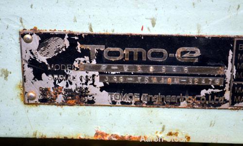 Used Tomoe TSM-010 Super-D-Canter Centrifuge. 316 Stainless steel construction (product contact areas), maximum bowl speed 3900 rpm, cake discharge ports, 3" single lead conveyor with STC tiles, 360 ...