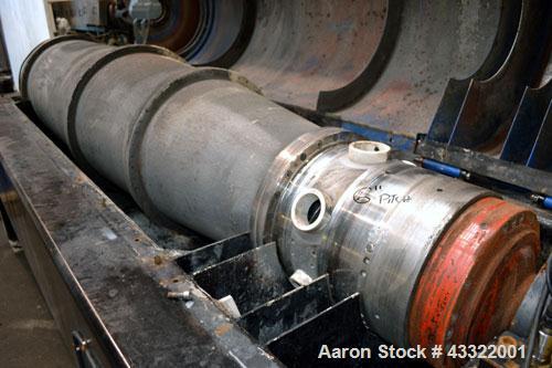 Used US Centrifuge CQ5 Solid Bowl Decanter Centrifuge, Model CQ5000. 2205 Stainless steel construction (product contact areas). Maximum bowl speed 2860 rpm, 6” single lead conveyor with welded hard f...