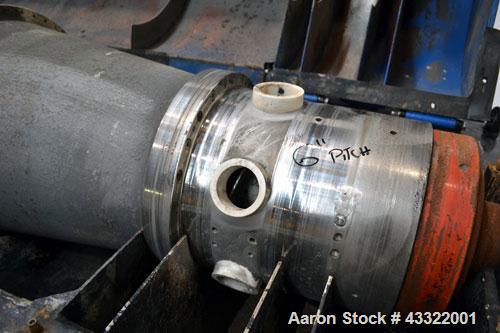 Used US Centrifuge CQ5 Solid Bowl Decanter Centrifuge, Model CQ5000. 2205 Stainless steel construction (product contact areas). Maximum bowl speed 2860 rpm, 6” single lead conveyor with welded hard f...