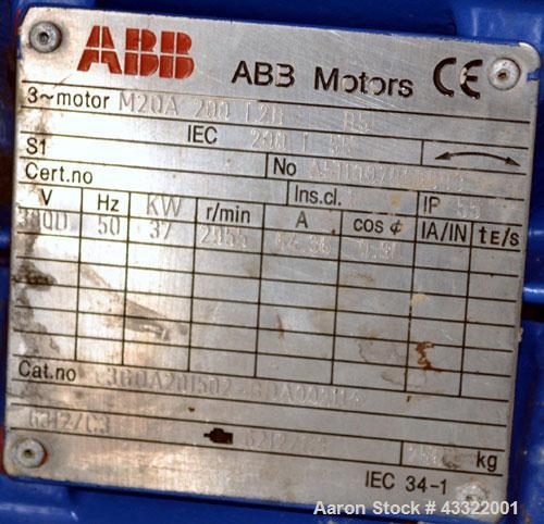 Used US Centrifuge CQ5 Solid Bowl Decanter Centrifuge, Model CQ5000. 2205 Stainless steel construction (product contact areas). Maximum bowl speed 2860 rpm, 6” single lead conveyor with welded hard f...
