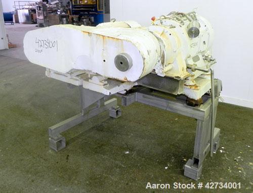 Used Westfalia CA-220 Solid Bowl Decanter Centrifuge. 316 Stainless steel construction (product contact areas), maximum bowl speed 4000 rpm, single lead conveyor with welded hardfacing, casing, sub-b...