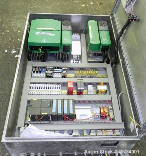 Used Westfalia CA-220 Solid Bowl Decanter Centrifuge. 316 Stainless steel construction (product contact areas), maximum bowl speed 4000 rpm, single lead conveyor with welded hardfacing, casing, sub-b...