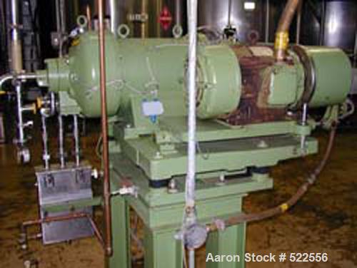 USED: Westfalia CA-220-21-00 decanter centrifuge, 316 stainless steel construction on product contact areas, feed pipe, casing, drive motor.
