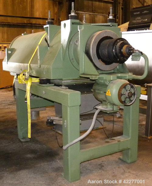 Unused- Westfalia CA-505-00-12 Solid Bowl Decanter Centrifuge, 316 stainless steel construction (product contact areas), max bowl speed 3500 rpm, two-gear design, gearbox, main drive, backdrive, lube...