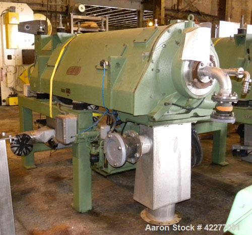 Unused- Westfalia CA-505-00-12 Solid Bowl Decanter Centrifuge, 316 stainless steel construction (product contact areas), max bowl speed 3500 rpm, two-gear design, gearbox, main drive, backdrive, lube...