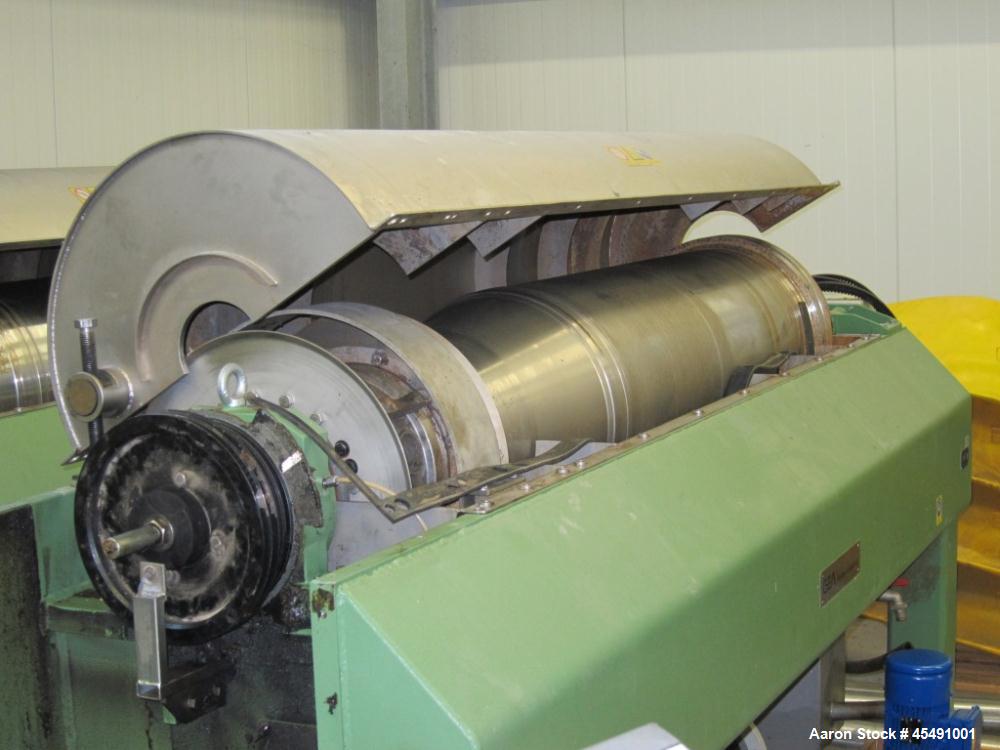 Used Stainless Steel Westfalia Solid Bowl Decanter Centrifuge 