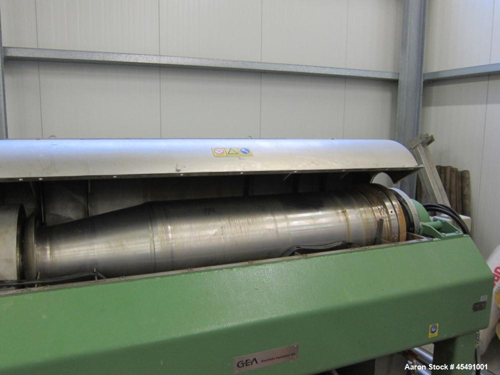 Used Stainless Steel Westfalia Solid Bowl Decanter Centrifuge 