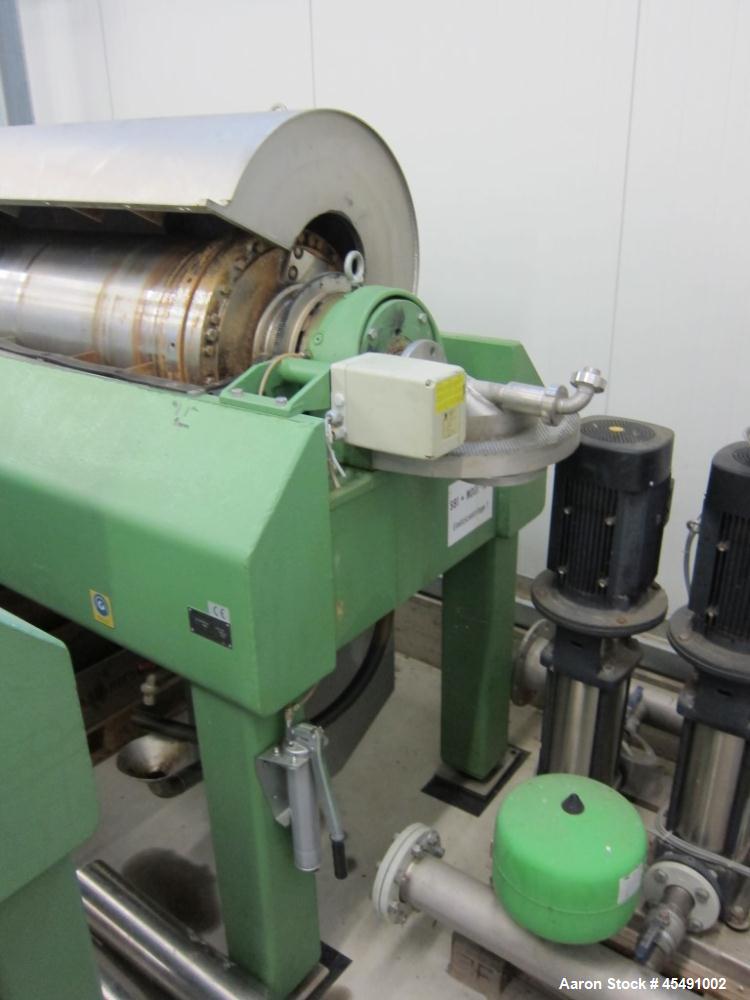 Used Stainless Steel Westfalia Solid Bowl Decanter Centrifuge 