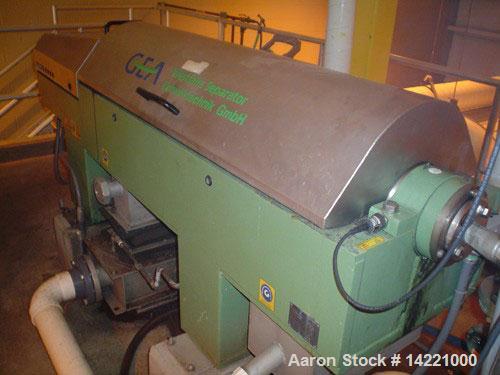Used Westfalia CD-305-01-02 Solid Bowl Decanter Centrifuge. Stainless steel construction on product contact areas. Max bowl speed 4400 rpm, base with integrated casing assembly, feed pipe, inline dri...
