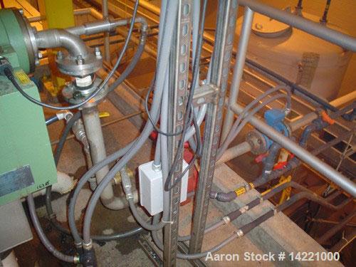 Used Westfalia CD-305-01-02 Solid Bowl Decanter Centrifuge. Stainless steel construction on product contact areas. Max bowl speed 4400 rpm, base with integrated casing assembly, feed pipe, inline dri...