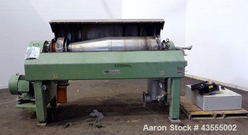Used Stainless Steel GEA-Westfalia Solid Bowl Decanter Centrifuge, TD 3050