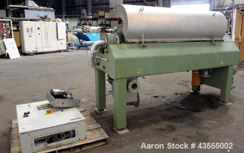 Used Stainless Steel GEA-Westfalia Solid Bowl Decanter Centrifuge, TD 3050