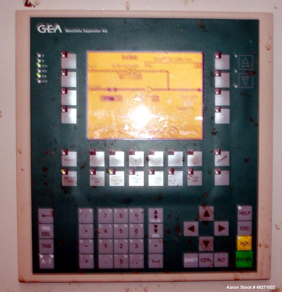 Used- Westfalia UCC-458-00-02 Solid Bowl Decanter Centrifuge.