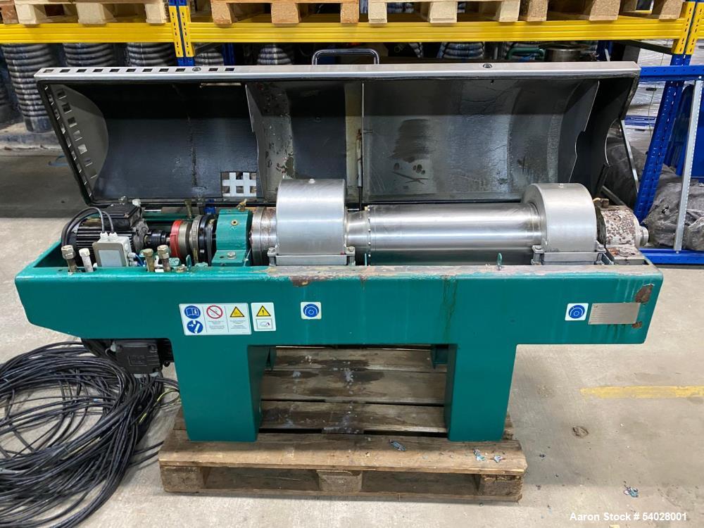 Used GEA Westfalia UCD 205-00-02/32c Decanter Centrifuge – 5500 RPM, 2-Phase, Stainless Contact, WWT Application – 2011