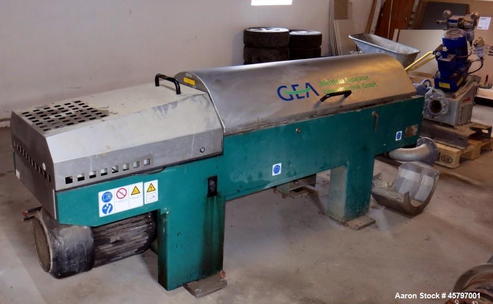 Used Westfalia UCD 305-00-02 Solid Bowl Decanter Centrifuge.