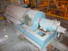 Used Alfa Laval P-3400U Super-D-Canter centrifuge. Stainless steel construction on product contact areas, max bowl speed 4000 rpm, 4.25