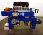 Used Alfa Laval AVNX-4030 Decanter Centrifuge. 316 Stainless steel construction (product contact areas), maximum bowl speed 4,000 rpm, single lead conveyor with welded hardfacing, single row of cake ...