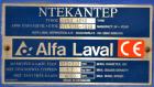 Alfa Laval Decanter AVNX- 4050 Solid Bowl Decanter Centrifuge. 316 Stainless steel construction (product contact areas), maximum bowl speed 4000 rpm, 110 mm single lead conveyor, single row of lined ...