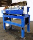 Used Alfa Laval NX-4055 Solid Bowl Decanter Centrifuge, 316 Stainless Steel Construction (product contact areas). Maximum bowl speed 4,000 rpm, 110 mm single lead conveyor with welded hard facing, si...