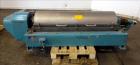 Used Alfa Laval AVNX-418B-31G Solid Bowl Decanter Centrifuge. 316 Stainless steel construction (product contact areas), 110mm single lead conveyor with welded hard facing, double row of lined cake di...