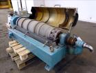 Used Alfa Laval AVNX-418B-31G Solid Bowl Decanter Centrifuge. 316 Stainless steel construction (product contact areas), 110mm single lead conveyor with welded hard facing, double row of lined cake di...
