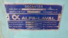 Used Alfa Laval AVNX 418K-31/ 8820.5000.38 Solid Bowl Decanter Centrifuge, 316 Stainless Steel (product contact areas). Maximum bowl speed 4000 rpm, 70mm single lead conveyor with hard facing,double ...