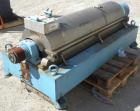 Used Alfa Laval AVNX-418K-31 Solid Bowl Decanter Centrifuge, 316 Stainless Steel Construction (Product Contact Areas), Maximum bowl speed 3250 RPM. Double row of lined cake discharge ports, 70 MM sin...