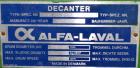 Used Alfa Laval AVNX-420B-31G Solid Bowl Decanter Centrifuge. 316 Stainless steel construction on product contact areas. Maximum bowl speed 4000 rpm. 70 mm Single lead conveyor. Single row of lined c...