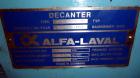 Used- Alfa Laval AVNX-5060B-31G Solid Bowl Decanter Centrifuge