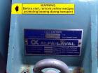 Used Alfa Laval AVNX-714B-31G Solid Bowl Decanter Centrifuge, 316 stainless steel construction (product contact areas), maximum bowl speed 4000 rpm, single lead conveyor, solid discharge ports with d...