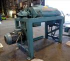 Used Alfa Laval AVNX-714B-31G Solid Bowl Decanter Centrifuge. 316 Stainless steel (product contact areas), maximum bowl speed 4000 rpm, single lead conveyor with welded hardfacing, single row cake li...