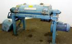 Used Alfa Laval AVNX-716B-31G Solid Bowl Decanter Centrifuge. Stainless steel rotating assembly, bowl speed 4000 rpm, single lead conveyor, casing, 3.5 kNm gearbox, 15kW inline main drive (380/3/50),...