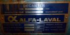 Used- Stainless Steel Alfa Laval Solid Bowl Decanter Centrifuge