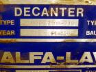 Used Alfa Laval AVNX-730B-31G Solid Bowl Decanter Centrifuge, 316 stainless steel construction (product contact areas), maximum bowl speed 3200 rpm, 70 mm single lead conveyor, solid discharge ports ...
