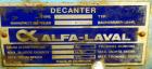 Used Alfa Laval AVNX-730B-31G Solid Bowl Decanter Centrifuge, 316 stainless steel construction (product contact areas), maximum bowl speed 3200 rpm, 70 mm single lead conveyor, solid discharge ports ...