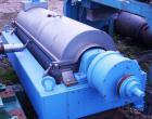 Used Alfa Laval decanter, type AVNX-418B-11G. 316 stainless steel construction on product contact parts. Max bowl speed 3000 rpm. Double row of cake discharge ports, 70 mm single lead conveyor with w...