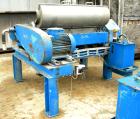 USED: Alfa Laval decanter type AVNX418B-31. Material of construction is 316 stainless steel on product contact parts. Max bowl speed 3000 rpm by a 34 hp/22 kw, 380 volt/50 cycle/3 ph main drive motor...