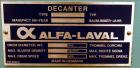 Used Alfa Laval AVNX-5060B-31G Solid Bowl Decanter Centrifuge