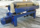 Used Alfa Laval Decanter, Type ALDEC 406, 316 stainless steel construction on product contact parts. Maximum bowl speed 4000 rpm. 110mm single lead conveyor with hardfacing. Driven by a 22 kw, 3/50/3...