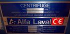 Used Alfa Laval DSNX-4850 Solid Bowl Decanter Centrifuge.  AISI 316 (1.4401) Stainless steel construction on product contact parts.  Max bowl speed 3650 rpm, 2 phase, 18.8