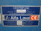 Used Alfa Laval DSNX4850 Decanter Centrifuge. AISI316 (1.4401) Stainless steel construction on product contact parts. Max bowl speed 3650 rpm, 2 phase, 18.8” diameter x 79.4” straight side (480 mm di...