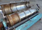 Used Alfa Laval FPNX-418B-31 Solid Bowl Decanter Centrifuge, 316 stainless steel construction (product contact areas), maximum bowl speed 3250 rpm, double row of lined cake discharge ports, 110 mm si...