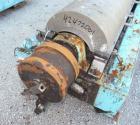 Used Alfa Laval decanter, type NX 418B-31G. 316 stainless steel construction on product contact parts. Approximate maximum bowl speed 4000. Single lead conveyor. Complete with gearbox.