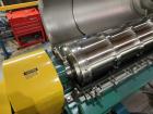 Used Alfa Laval MRNX-418 Sanitary (2 or 3-Phase) Solid Bowl Decanter Centrifuge. 316 Stainless steel construction (product contact areas), 4000 bowl rpm, polished 70 mm single lead conveyor, single r...