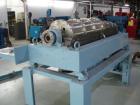 Used Alfa Laval NX-418B-31G Solid Bowl Decanter Centrifuge. 316 stainless steel construction on product contact areas. Maximum bowl speed 4000 rpm. 3