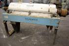 Used Alfa Laval NX-418 (2 or 3 phase) Solid Bowl Decanter Centrifuge. 316 Stainless steel construction (product contact areas), maximum bowl speed 3250 rpm, single row of lined cake discharge ports, ...