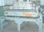 USED: Alfa Laval AVNX-418 decanter centrifuge, 316 S/S. 70mm single lead conveyor with welded hardfacing, double row cake discharge ports, moon liquid plate dams, gearbox, main drive motor, fixed spe...