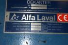 Used Alfa Laval NX-4055 Solid Bowl Decanter Centrifuge, 316 Stainless Steel Construction (product contact areas). Maximum bowl speed 4,000 rpm, 110 mm single lead conveyor with welded hard facing, si...